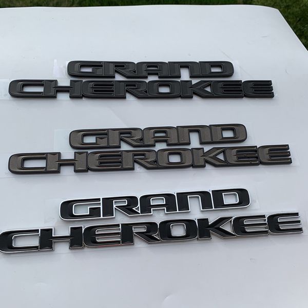 1PEECE Черные буквы Эмблема Стильные двери наклейку с табличкой таблички для Jeep Grand Cherokee Car Accessy Accare с ярким краем хвоста Mark309c