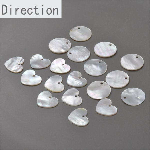 

charms natural sea shell piece peach heart round with hole pendant diy jewelry material bracelet necklace earring accessories, Bronze;silver