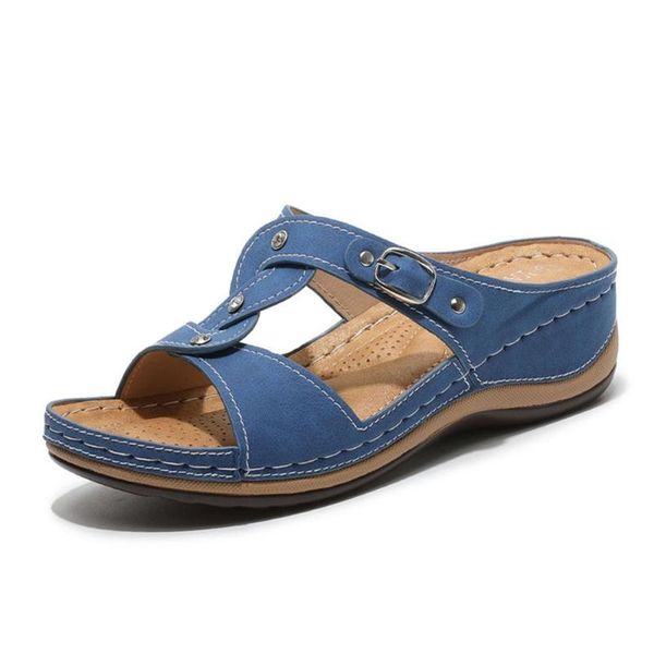 

women summer sandals comfortable beach ladies shoes open toe casual girls platform wedge wj033, Black