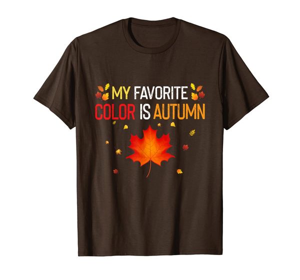 

my favorite color is autumn costume maple leaf gift t-shirt, White;black