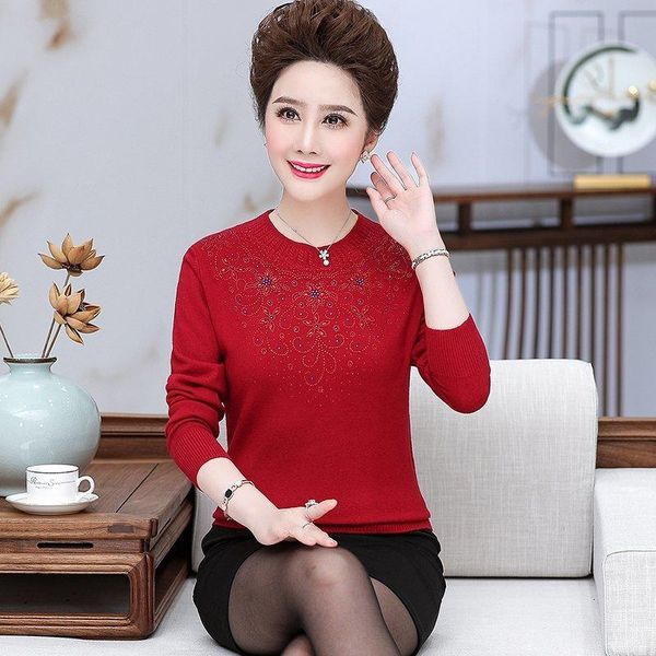 

women's sweaters women pullover autumn and winter sweater loose long-sleeve knitted wool basic shirt mother clothing, White;black