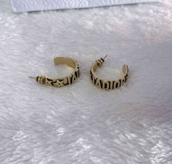 

70% off new classic earrings high version brass material v22q, Silver