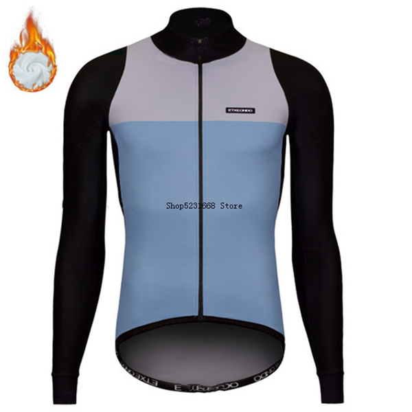 

racing jackets etxeondo winter thermal fleece jacket cycling jersey long sleeve maillot ropa ciclismo hombre bicycle wear bike clothing, Black;red