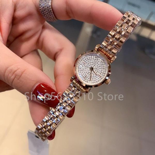 

wristwatches ladies dress crystal star watches cz quartz wrist watch waterproof clock full rhinestone starry sky dial, Slivery;brown