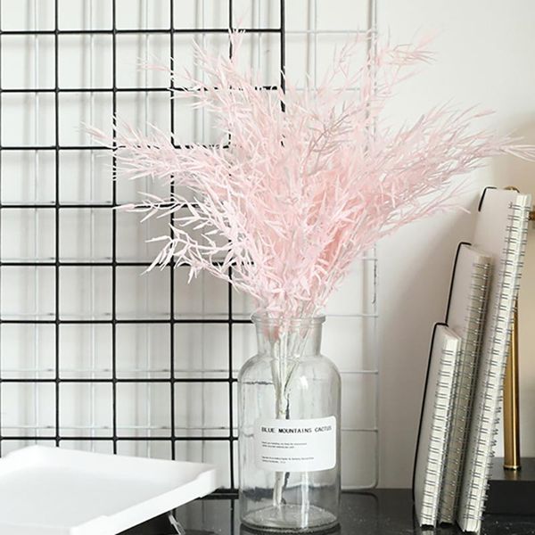 

41cm colorful mist bamboo grass artificial flower festival bouquet diy craft gift bride wreath home decoration wedding decorative flowers &