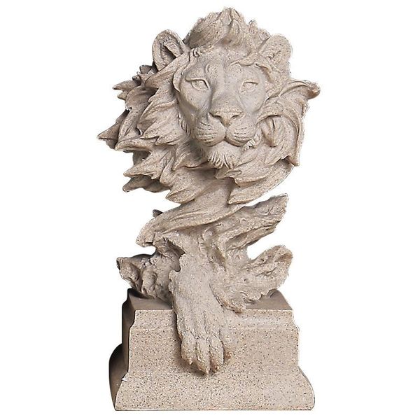 

animal sculpture sandstone lion ornaments creative decoration porch study room living crafts decorative objects & figurines