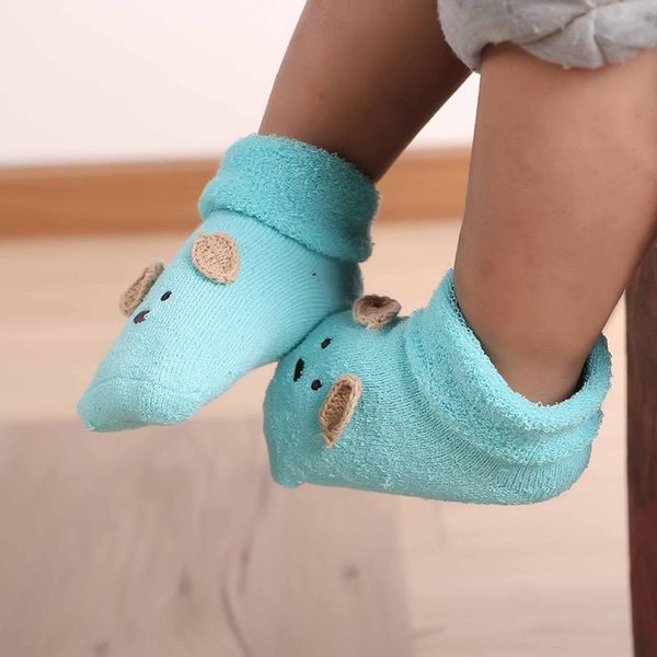 

socks arrival born toddler baby boy girls infant cartoon cute bear crib warm shoes 0 -2y, Pink;yellow