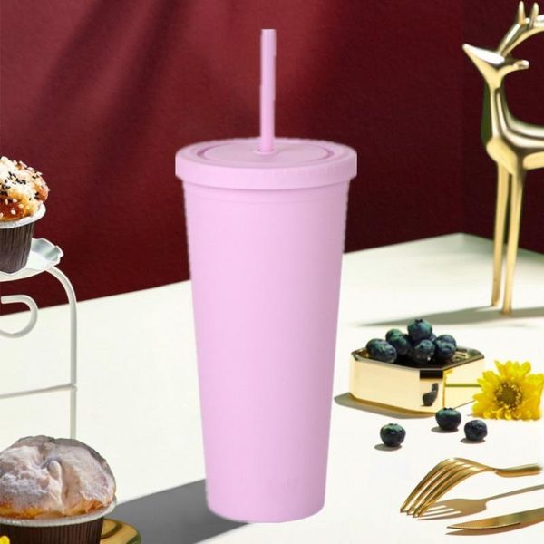 

mugs reusable flash powder tumbler with lid matte finish straw cup diy plastic cold water bottle coffee mug outdoor swim party gift