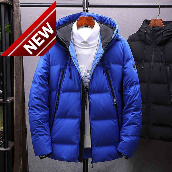 

down jacket men's new hooded thick casual fashion youth down, Black