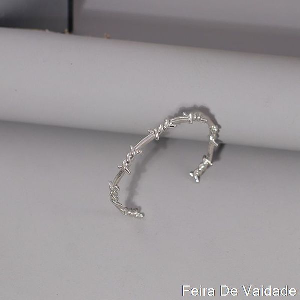 

link, chain small wire brambles iron choker bracelet women hip-hop gothic punk style barbed little thorns gifts, Black