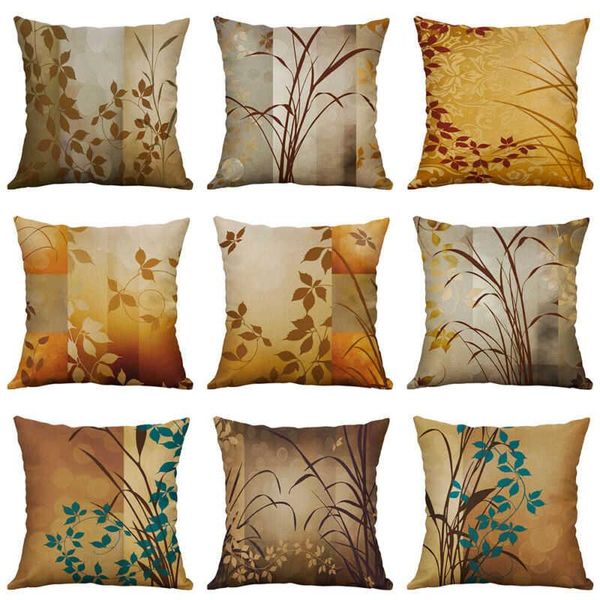 

cover 18'' vintage pillowcase leaf sofa covers cushion pillow waist home decor cushion/decorative