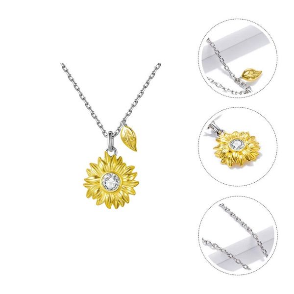 

pendant necklaces 1pc flower modeling sunflower necklace chic jewelry decor, Silver