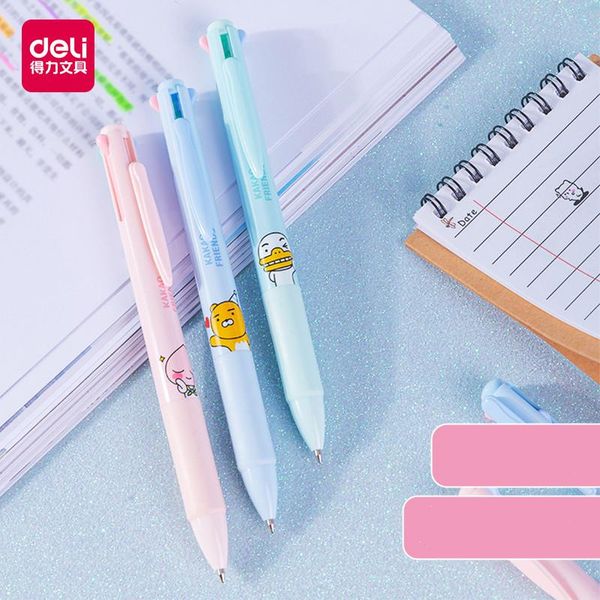 

ballpoint pens 4 in 1 color cartoon style 0.7mm colored ink writing stationery, Blue;orange