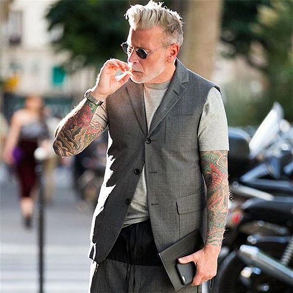 

men's suits & blazers europe and america tide man slim suit does not have sleeveless vest youth recreational hairdresser coat m-6xl, White;black