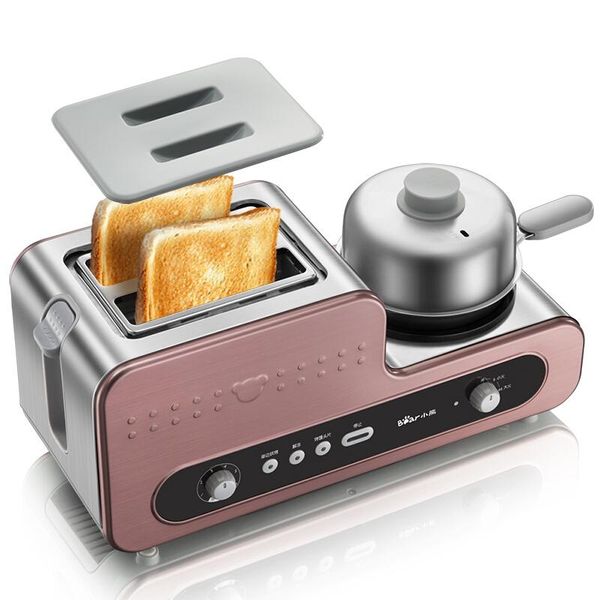 

bread makers electric multifunction breakfast machine baking 2 slices toaster oven eggs steamer sausage omelette frying pan grill