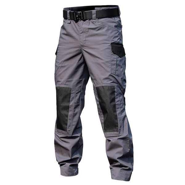 

men's pants outdoor military straight leg tactical trousers water repellent overalls city training cargo, Black
