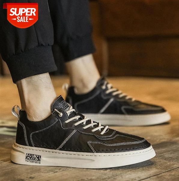 

korean style youth board shoes men casual business white flat #dl0e