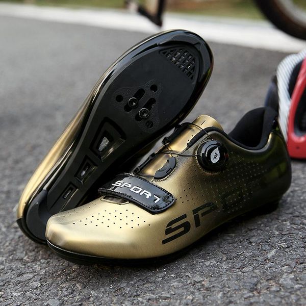 

dazzle color cycling shoes mtb breathable self-locking spd cleat bicycle men road footwear outdoor racing sneakers, Black