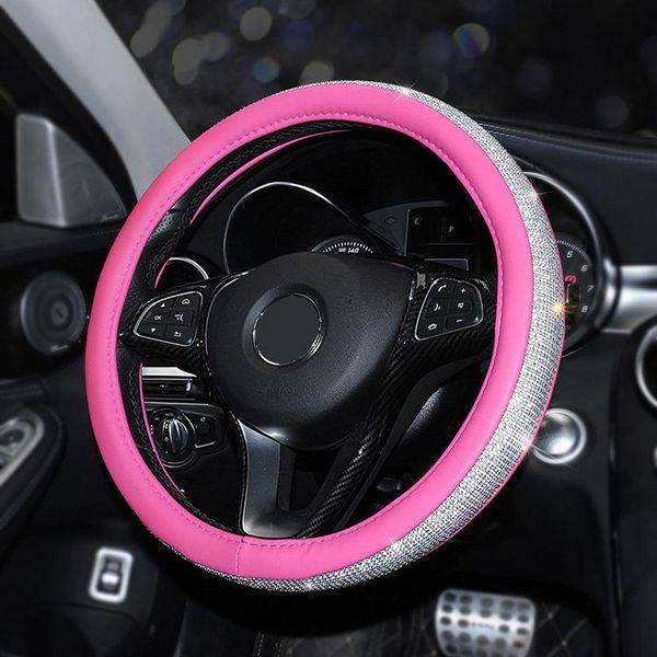

steering wheel covers leather car cover with bling crystal