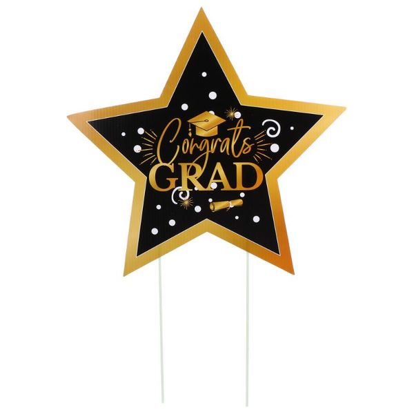 

1pc graduation party outdoor garden yard lawn decorative sign supply hooks & rails