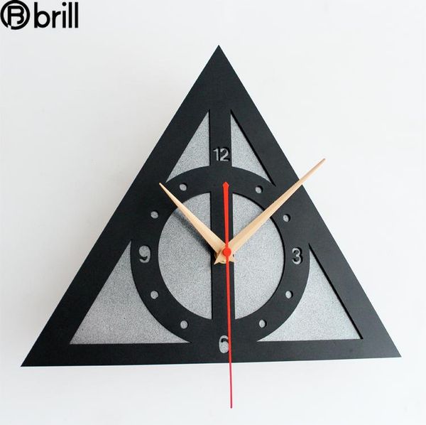 

3d black wall clock vintage triangle bedroom shabby chic pole pendule mural kitchen clocks watch barber home decor gift 50