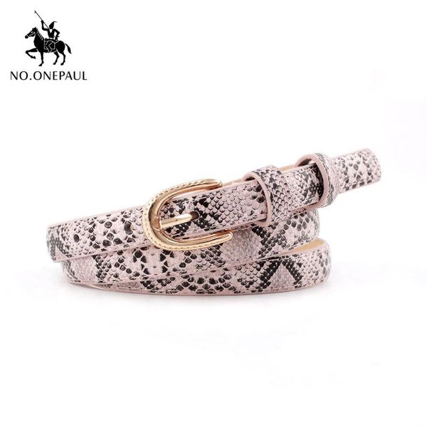 

no.onepaul pattern dress jeans leather belt decoration elegant for women buckle waistband snake belts, Black;brown