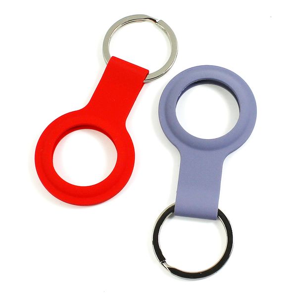 

colorful light soft liquid silicon protective ring airtags cases anti-dust shockproof covers mini gps tracker for airtag tracking gadgets ob