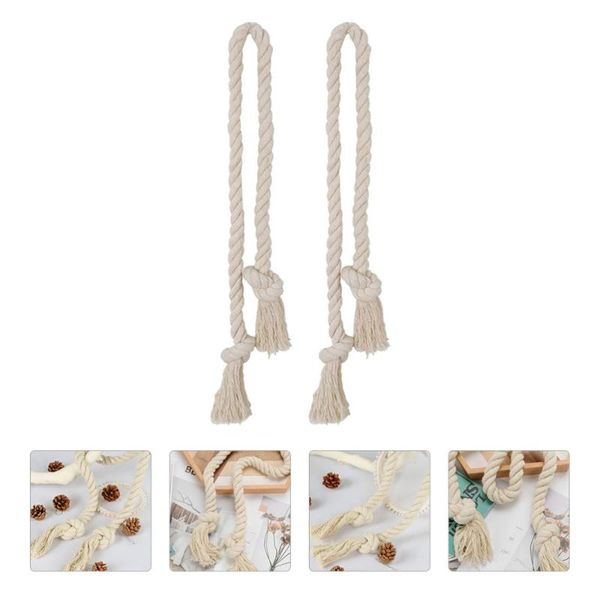 

2pcs color curtain buckles tie rope tieback holder cotton & drapes