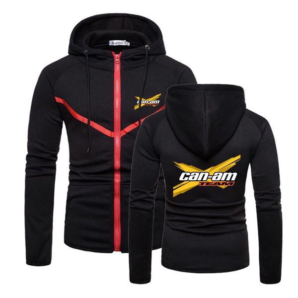 

men's hoodies & sweatshirts can-am brp logo wild zipper fitness solid color muscle classic sportswear coats, Black
