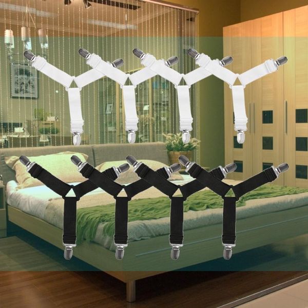 

clothing & wardrobe storage 4pcs bed sheet elastic gripper clip strap fastener mattress cover holder grips suspender belt