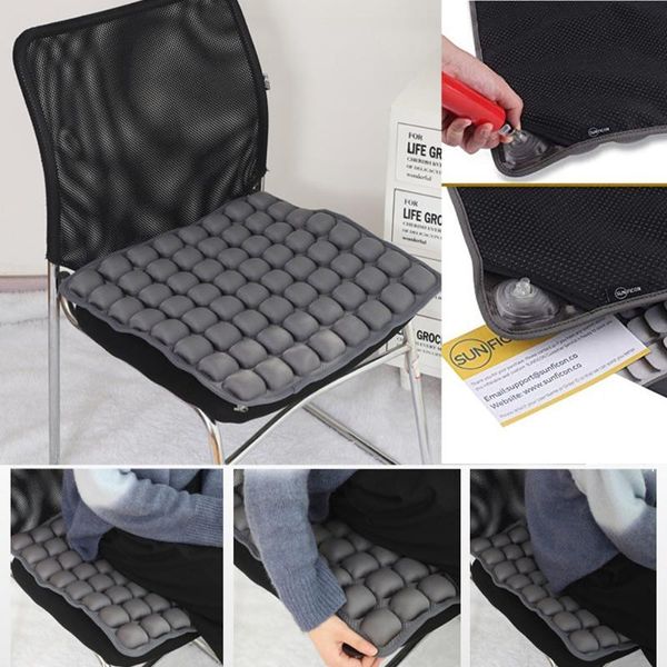 

45*45cm 5d inflatable airbag seat decompression cushion adjustable breathable cooling cushion/decorative pillow