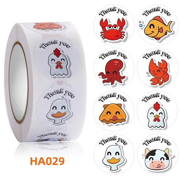 

gift wrap 500pcs scrapbooking phone stickers thank you diary notepad lapstationery seal labels cartoon animal cute notebook decoration