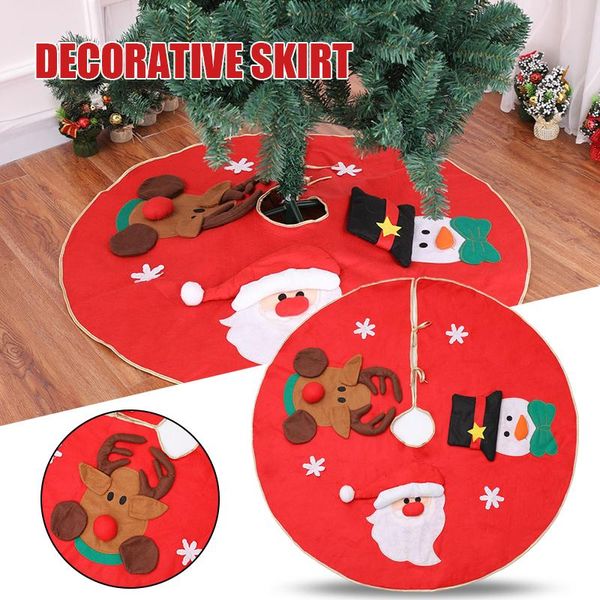 

blankets non-woven fabric christmas tree skirt with santa claus snowflake pattern bottom decor party supply dnj998 blanket