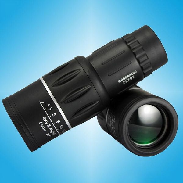 Binóculo telescópio 16x52 monocular foco duplo zoom lente óptica visão noturna ao ar livre