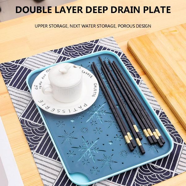 

dishes & plates home rectangular cute draining plate dish dinner tea cup tray