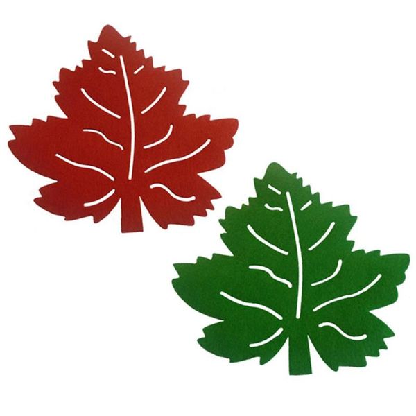 

mats & pads 4pcs 28x28cm christmas big leaf placemat el family table decoration
