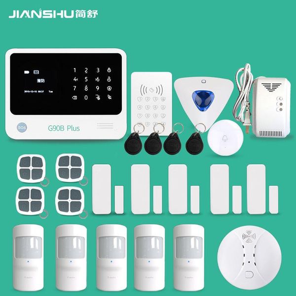

wifi gprs sms smart home security alarm system with rfid keypad gsm support two way intercom function systems