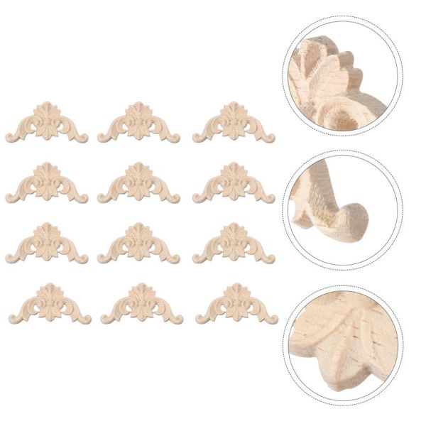 

natural wood carved corner applique decorative door furniture craft tools