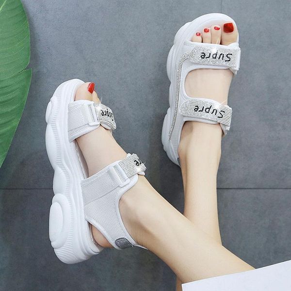 

women's platform sandals ins trendy 2021 flat shoes for women, Black