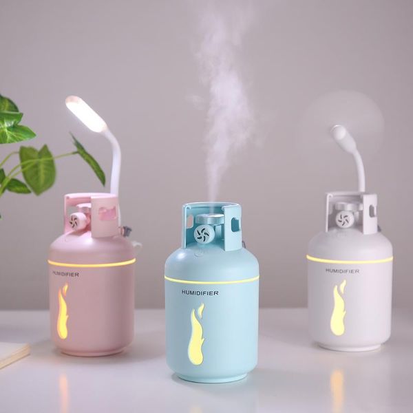 

humidifiers 300ml gas tank ultrasonic air humidifier portable car purifier 3 in 1 usb aroma essential oil diffuser with light fan