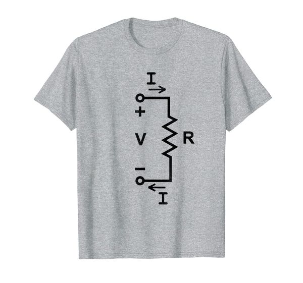 

ohms law diagram shirt electrical engineer physics math t-shirt, White;black