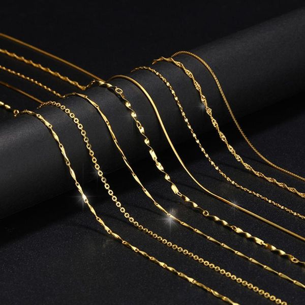 

chains necklace silver for women 925 simple fashion fine jewelry