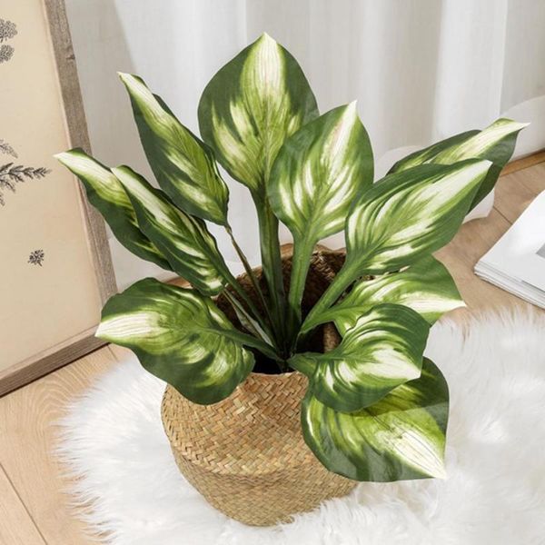 

lifelike simulated flowers artificial green leaves deskdecor for home garden balcony plants arrangement fake decorative & wreaths
