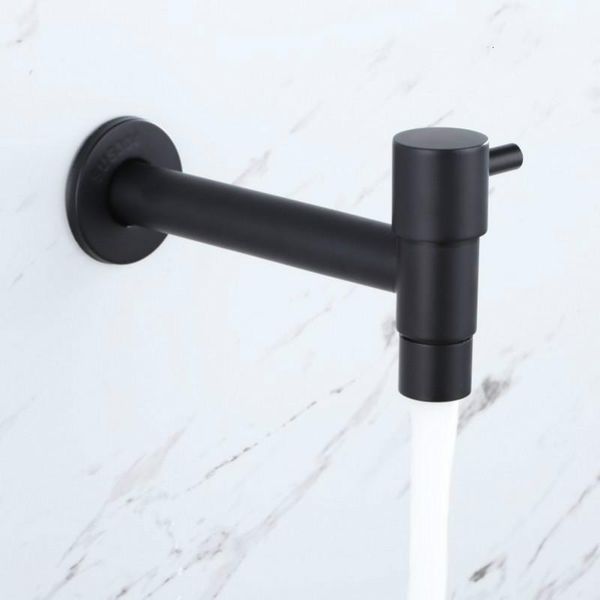 

washing machine faucet 304 stainless steel single cold mop pool matte black1