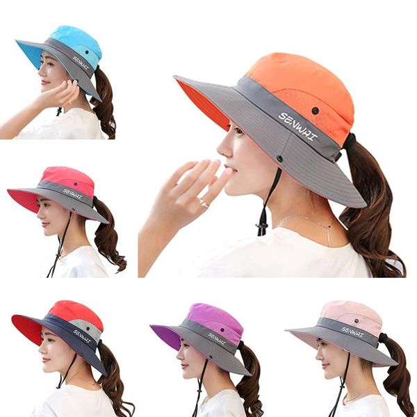 

women straw hat solid color big wide brim sun floppy foldable block uv protection hats beach cap outdoor, Black;white