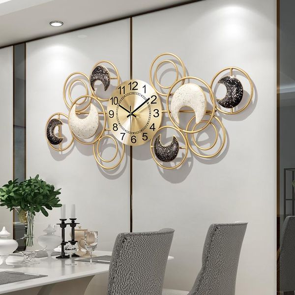 

nordic light luxury personalized living room art clock modern fashion simple creative decoration wall clocks