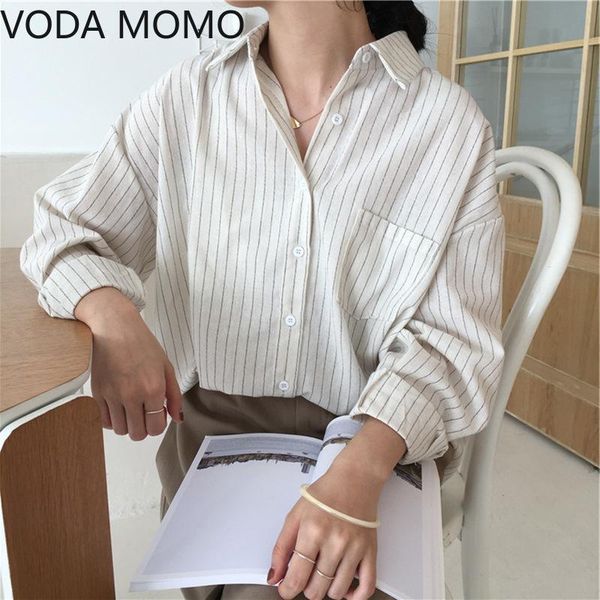 

women's blouses & shirts 2021 spring autumn female women striped office lady style solid fashion long sleeves blusas plus size, White