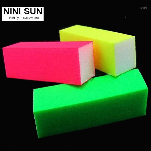 

buffing sanding buffer nail files fluorescent color 4 sides polished gel polish lime a ongle professional manicure1