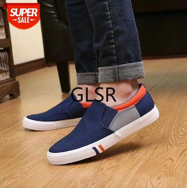 

2020 new canvas shoes low-color matching men casual shoes breathable flat bottom men sneakers #4w80