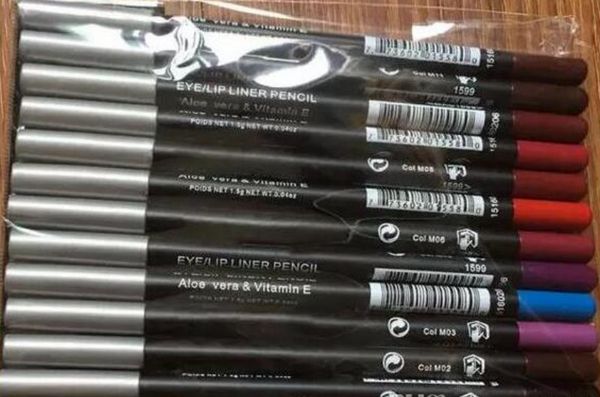 

in stock brand makeup eye/lip liner pencil diferent colors (12pcs/lot) mix 12 color order